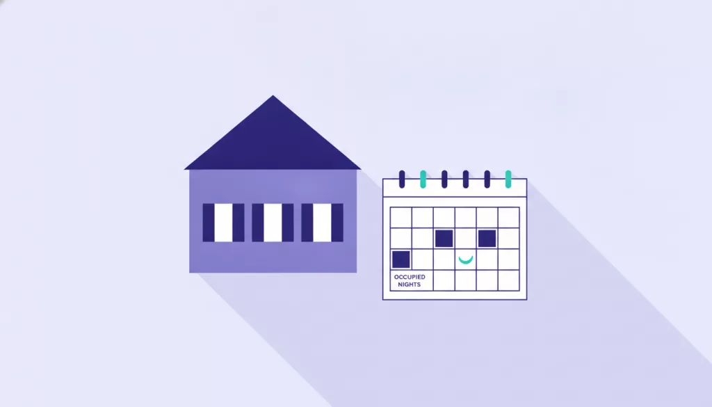 Illustration d'une maison d'hôtes et d'un calendrier de réservation