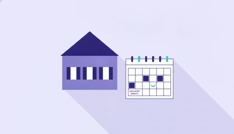 Illustration d'une maison d'hôtes et d'un calendrier de réservation